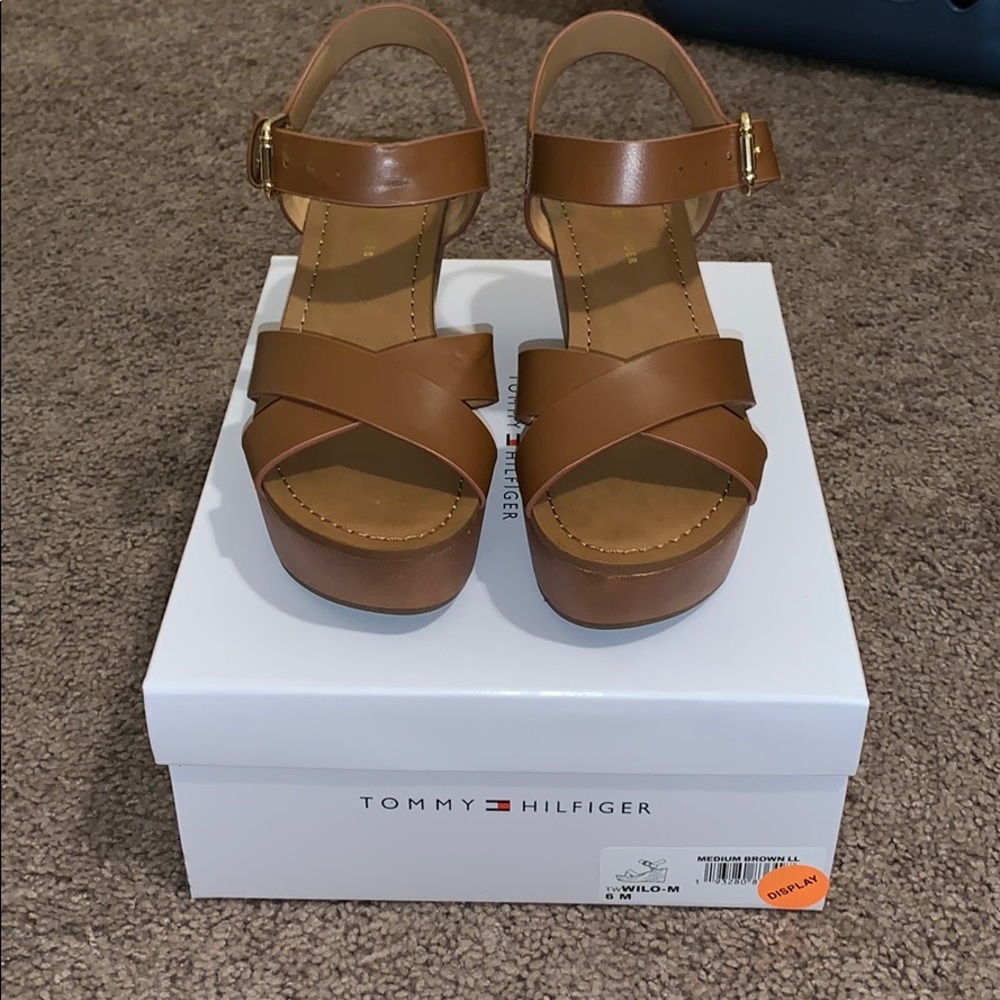 Medium Brown Wedge Sandals